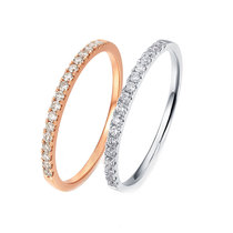Diamond ring 18K rose gold color gold small diamond ring thin ring ring tail ring ring ring ring ring ring ring ring ring female custom