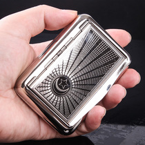 Stainless steel tobacco box portable moisturizing tobacco box sealed personalized hand roll cigarette box tobacco box pipe accessories