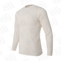 Brand new genuine US military cold weather warm long-sleeved underwear round neck cotton knitted breathable top (milky white)