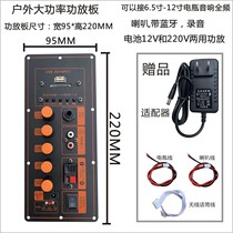 12V battery 220V square dance audio amplifier board Bluetooth rod speaker wireless microphone microphone motherboard
