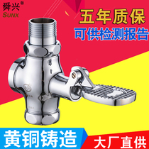 Toilet foot flush valve Squat toilet foot flush valve Toilet public stool delay valve All copper