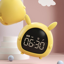 Elf alarm clock children students USB Charging LED digital electronic clock cartoon bedside mute with sleep alarm clock