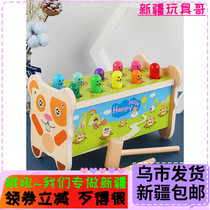 Hamster toy toddler educational children boy baby 2-3 years old wooden baby girl large beat toy