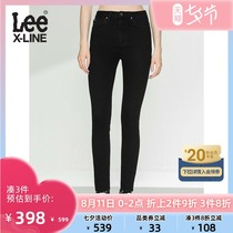 LeeXLINE21 autumn new product 419 tight high waist womens black nine-point jeans LWB1004197KD-647