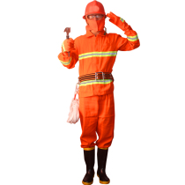 Firefighter training set A full set of 97 combat clothing fireproof clothing five-piece equipment protective clothing miniature fire station