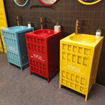 Nordic bar Industrial style one-piece wash basin Net Red creative art wash basin Personality simple color sink