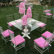 Factory straight for acrylic transparent crystal bamboo joints Wedding Dining Chair Resin Plastic Chair for Outdoor Lawn Wedding Dining
