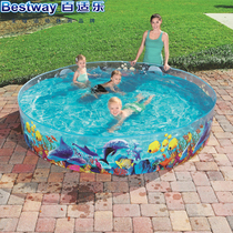 Bestway transparent hard glue pool baby swimming pool family paddling pool fish pond bathing free inflatable