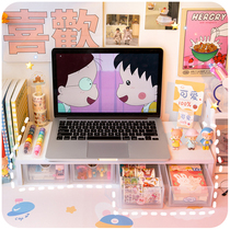 Computer elevated desk collection box drawer desktop display dormitory bookdesk notebook shelf