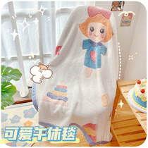 ins Wind spring and autumn air-conditioning small blanket office shawl blanket female dormitory nap blanket by students