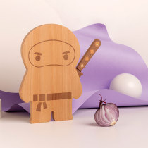 Israel Ototo Design Ninja wooden chopping Board with knife set Ninja Board home chopping Board
