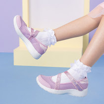 Skechers Skeckie Girl Shoes Mary Treasures Princess Shoes Children Magic Sticker Mesh Face Casual Shoes 664101L