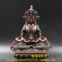 Nepal antique longevity Buddha statue one foot (31cm) Qinghai Taer Monastery is made like Fa auspicious