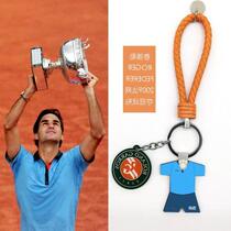 Federer 2009 French Open shirt Roger Ferderer same tennis keychain lanyard X ornaments