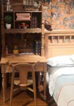 Barbitt no paint Sandwood wood desk Nordic solid wood desk bookshelf childrens table primary and secondary school students study table