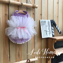 Lodis dog and cat with spring summer autumn and winter fantasy purple cute sweet princess lace group Teddy than Bear