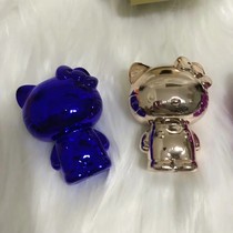 Spot hello kitty shiny rose gold plastic doll on the right