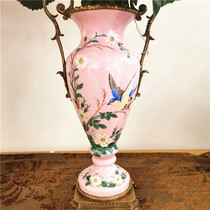 Image garden pink flower and bird vase 6600531 simple fashion style consultation to shop enjoy discount