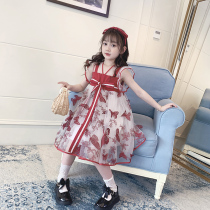 Girls princess dress western summer dress 2021 new little girl Lolita butterfly skirt childrens mesh dress