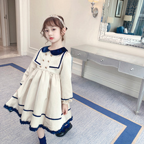  Girls  dresses College style baby Western style new 2021 early autumn childrens clothing girls autumn skirts Childrens autumn clothes