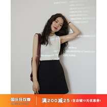 2021 Autumn New High waist slim irregular a-shaped skirt black anti-gown wear short pants skirt women