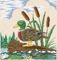 12547 Morning Duck Cross Embroidered electronic map Replored Source File XSDs
