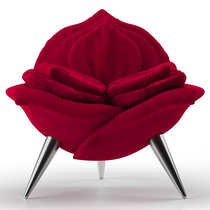 Nordic Designer Rose Chair Creative GRP Casual Chair Sales of Villa Living Room Fabric Flowers Chair