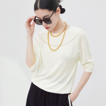 Z00 Z00 WZT05064 early spring seamless integrated 18-pin fine-spun full wool hollowed-out jacquard round collar knit cardiovert