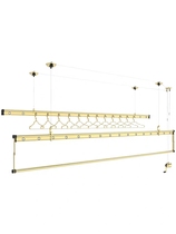 Good wife drying rack 2416B balcony three-pole lift hand-cranked clothes drying pole cool quilt rack double-pole manual