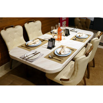 Shanglan ultra comfortable marble dining table minimalist with modern dining table and chairs combined rectangular 4-person table