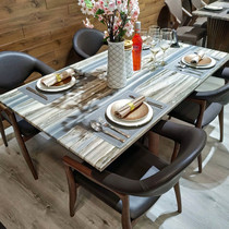 Shanglan ultra comfortable marble dining table minimalist modern dining table and chairs combined solid wood long-style 4-person table