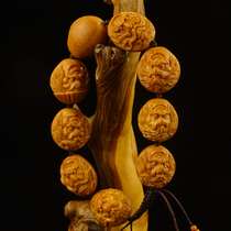 Master Xu Yongpei's Four-Flower Core "Zhong Kui Catch Ghosts" Handmade Olive Walnut Carving Handstring Yongcai Collection