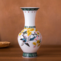 Old Porcelain Preservation Department 70-80 Years Hongjiang Ball Clay Porcelain Mineral Pigments Hand-painted Under Color Vase Hem