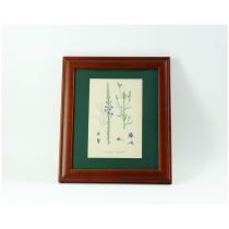 (Recommended by Poly) 19th century wooden board hand-colored museum print Purple flower willow wearing Fish