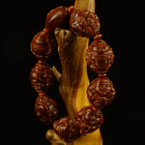 Pure handmade customer blood return hand string flawless "eight gods of wealth" Su Gong nuclear carvings play collection