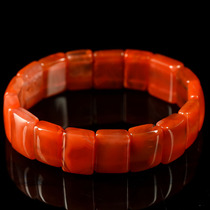 42 27 grams 14 5-16mm Sichuan material south red agate fine-made square hand string