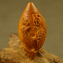 Handmade "Zodiac Chicken" Zhoushan Olive Walnut Carving New Single Pendant Merlin Kernel Collection