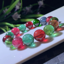 13 8mm 68g Candy Color Rainbow Single Circle Bracelet Brazilian Natural Old Material Tourmaline Bracelet for Women 45905
