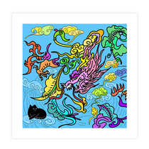 Guoxian artist Sino - fly (cats secret world one) sign