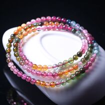 18 015 grams exquisite natural tourmaline bracelet multi-circle bracelet womens bracelet with certificate of authenticity