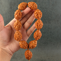 2 5x3 3cm (100 son Millis) Liu Xiaoqin works olive nuclear sculpture triple flower old oil nuclear super full bodied nuclear