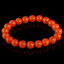 25 12 grams full color full meat persimmon red fine woven oil bright south red agate round beads handstring