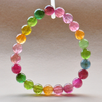 Brand new 8 1mm 20 5g Brazilian tourmaline bracelet female crystal candy rainbow single circle bracelet 33570