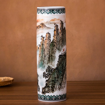 Lonely Pint Old Porcelain Series 60-70 Years Group Force Production Porcelain Hongjiang Ball Clay Pure Hand Painted Under Color Vase Hem