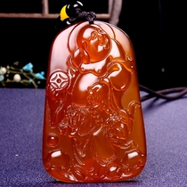 Leave the limit of one piece of red - mailya jade - plate Manau Fog Light hanging piece jade card