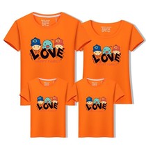 Parent-child Clothing Spring and Autumn 2019 cotton half sleeve loose mother and child short sleeve T-shirt kindergarten activity class uniform