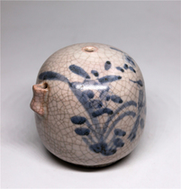 Interesting collection] Meiji Beijing burn water burning fine stuffed toys blue-and-white blue pattern wen fang painting and calligraphy water droplets yan di