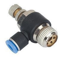 Speed-adjusting connector tracheojoint pneumatically fast and quick quick-insertion head TSL8-02 flow adjustment throttle throttle throttle valve