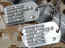 Dog tag making Master * stamping gravure with notch custom identity card soldier brand military card
