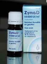 Spot French children recommended calcium supplementation ZymaD vitamin D for infants and young children to promote calcium absorption 10ml